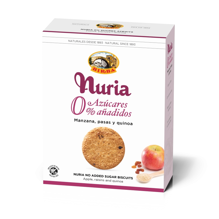 Asortiment De Biscuiti Fara Zahar Cu Quinoa si Stafide Nuria 270G 0